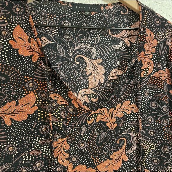 Sanctuary Black and Orange Peasant Blouse - Picture 4 of 5